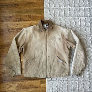 80s Carhartt 100 Year Aniversary Detroit Jacket Duck Canvas Faded Size L Vtg